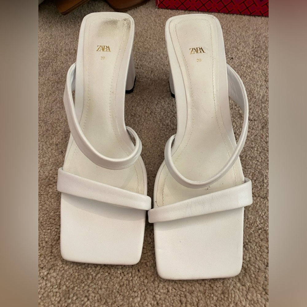 Zara leather heels